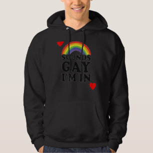 Ljud Gay jag är på för en LGBT Gay Hoodie