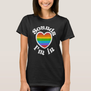 Ljud Gay LGBTQ Pride Regnbåge 2 T Shirt