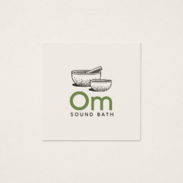 Ljud Healing Tibetian Singing Bowls Fyrkantigt Visitkort