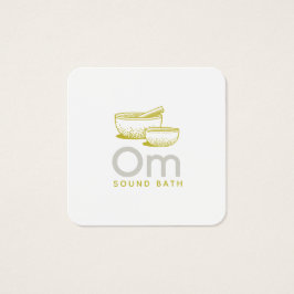 Ljud Healing Tibetian Singing Bowls Fyrkantigt Visitkort