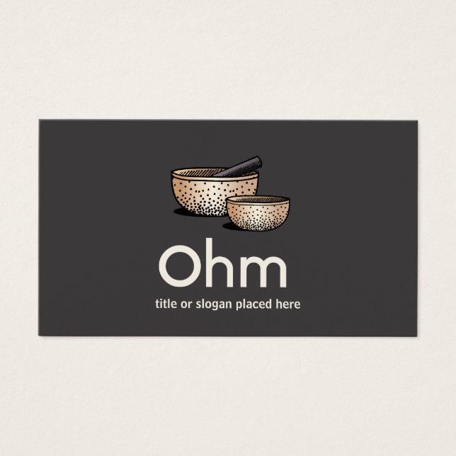 Ljud Healing Tibetian Singing Bowls Visitkort (Framsidan)