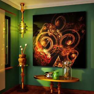 Ljud i Abstrakten Music Wrapped Canvas Skriv ut