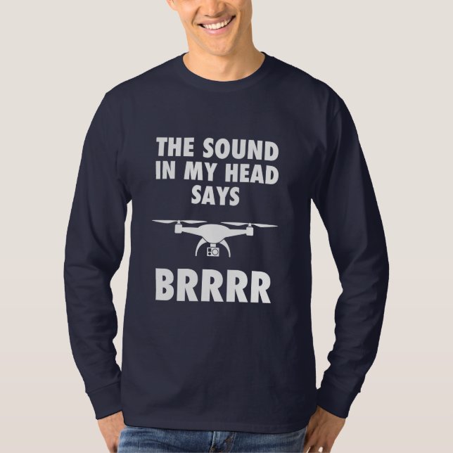 Ljud i mitt huvud säger Drone T Shirt (Framsida)