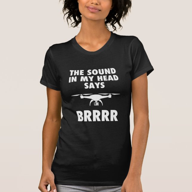 Ljud i mitt huvud säger Drone T Shirt (Framsida)