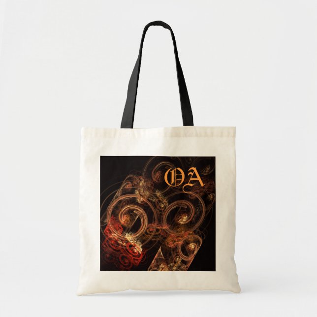 Ljud i Music Abstrakt Art Monogram Bag Tygkasse (Framsidan)