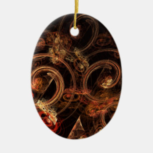 Ljud i Music Abstrakt Art Oval Ornament