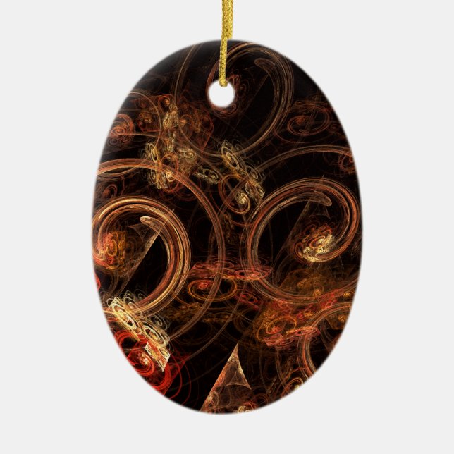 Ljud i Music Abstrakt Art Oval Ornament (Framsidan)