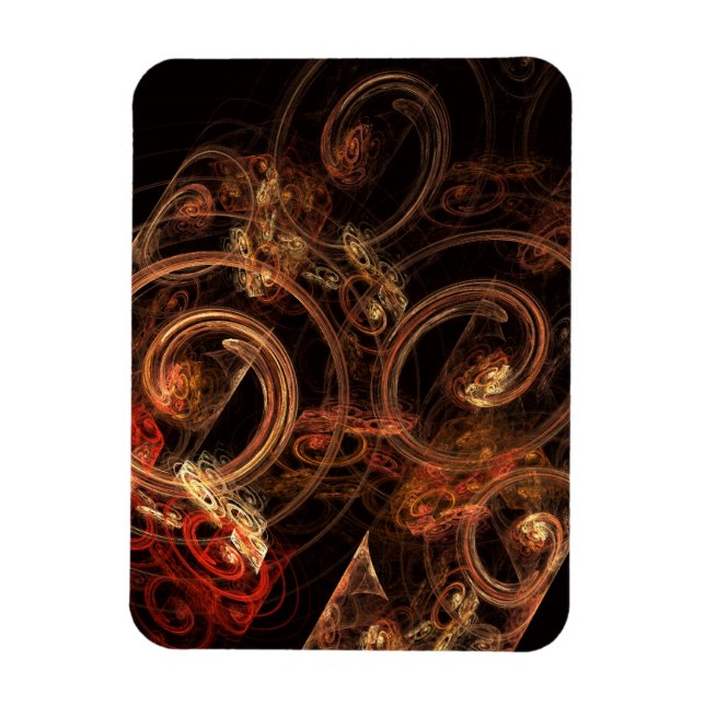 Ljud i Music Abstrakt Art Premium Magnet (Vertikal)