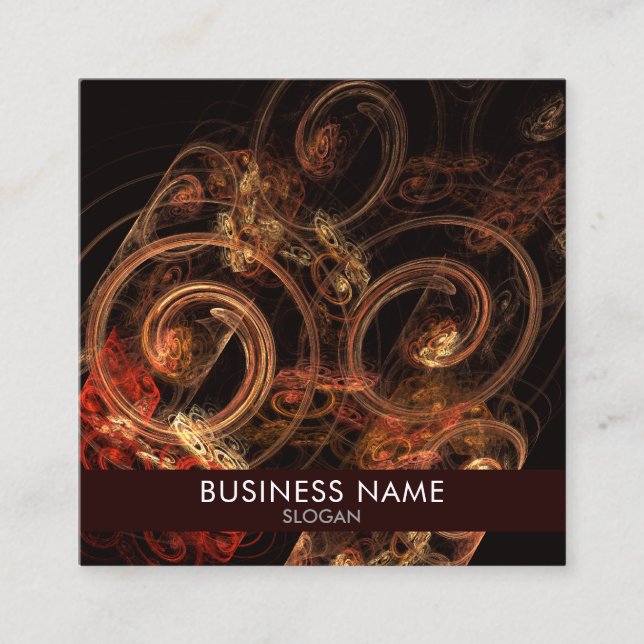 Ljud i Music Abstrakt Art Professionell Fyrkantigt Visitkort (Framsida)