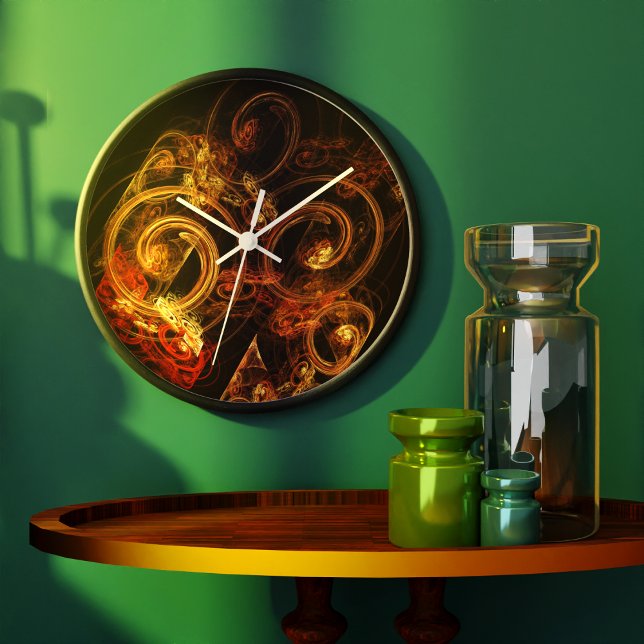 Ljud i Music Abstrakt Art Round Stor Klocka (The Sound of Music Abstract Art Round Clock)