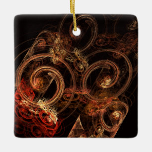 Ljud i Music Abstrakt Art Square Ornament