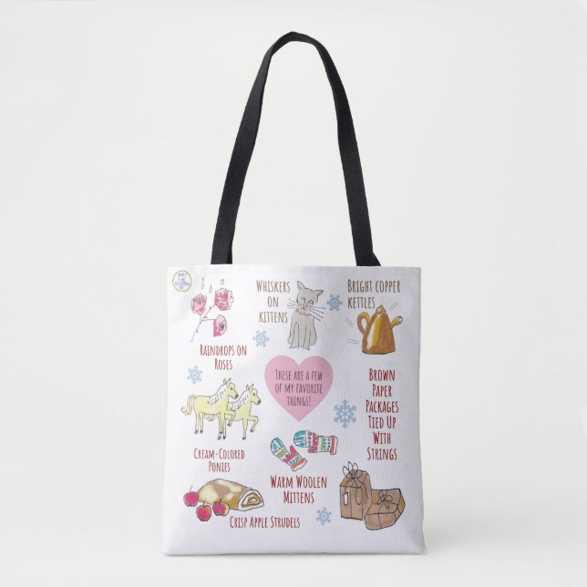 Ljud i Music My Favorite Sak Hand-Illustrated Tygkasse (Framsida)