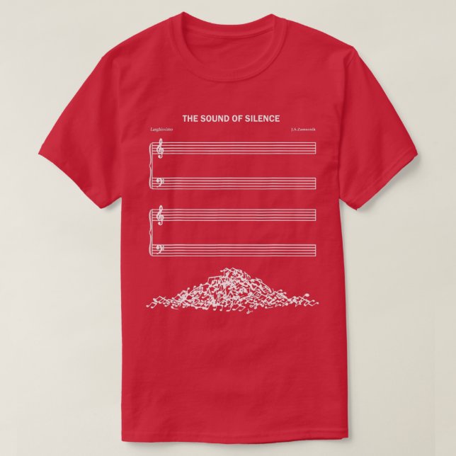 Ljud i Silence Music Älskare T Shirt (Design framsida)