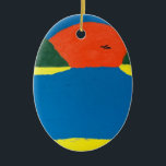 Ljud i Sunset Pendant. En originalteckning. Julgransprydnad Keramik<br><div class="desc">En keramisk beläggning av ett originalverk av Musicality av konstnären ZM. Konsten var målad på en vacker ö av tropiska paradis. Bära det här och konstnären säger att du kommer att känna det vackra Ljuden av Sunset!</div>