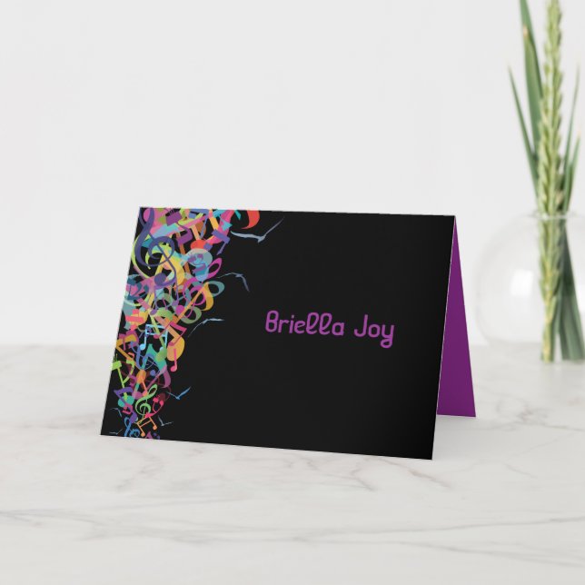 LJUD i TORAH Fladdermus Pub Mitzvah tackkort (Framsida)