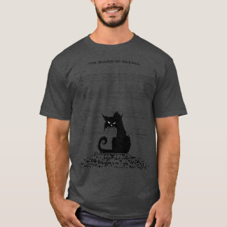Ljud i tystnadsmusik med mitt kattlapp t shirt