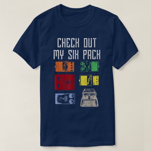 Ljud in min sexpack Guitar Pedals Music Lo T Shirt (Design framsida)