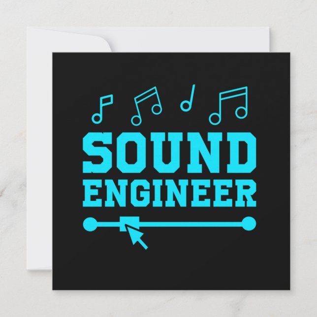 Ljud Ingenjör Audio Ingenjör Musikproffs Gif Inbjudningar (Framsida)