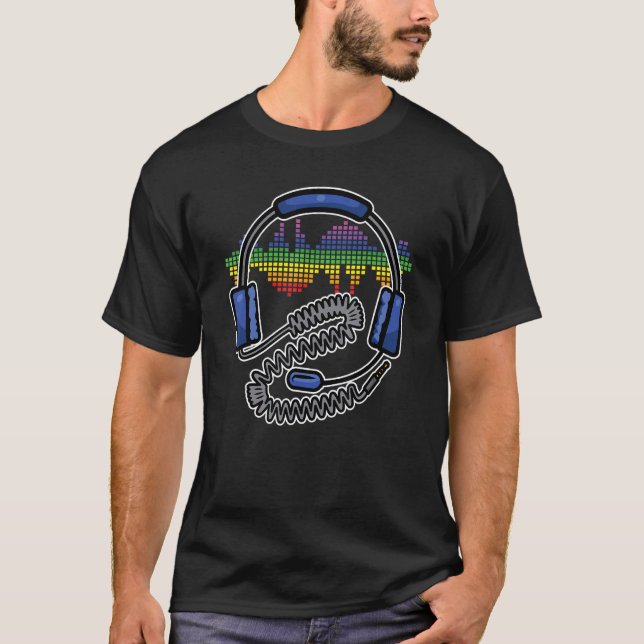 Ljud Ingenjör Audio Wave Audio Ingenjör Music T Shirt (Framsida)