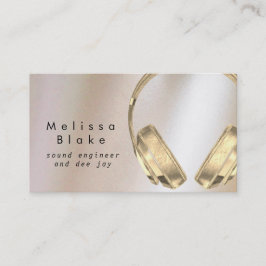 ljud ingenjör dee jay faux metalleffekt visitkort