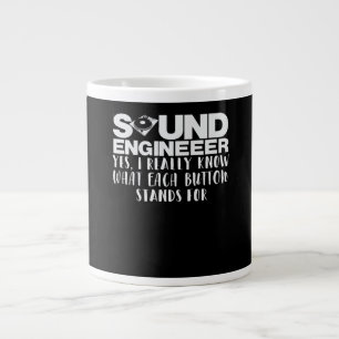 Ljud Ingenjör Mixer Joke Turntable Audiophile Jumbo Mugg