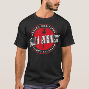Ljud Ingenjör Skapar musiker Ljud Audio Engin T Shirt