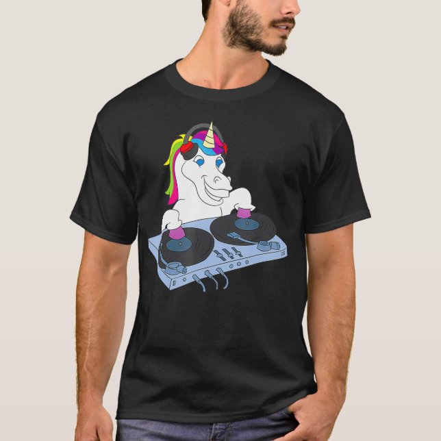 Ljud Ingenjör Unicorn DJ Gift T Shirt (Framsida)