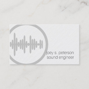 Ljud Ingenjör Wave Icon Music Ljud Visitkort