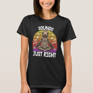 Ljud Just Höger Lazy Sömnig Head Sloth Kärlek Wom T Shirt