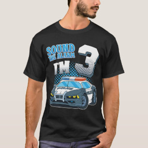 Ljud - Larm jag är 3 år gammal 3:e födelsedagspoli T Shirt