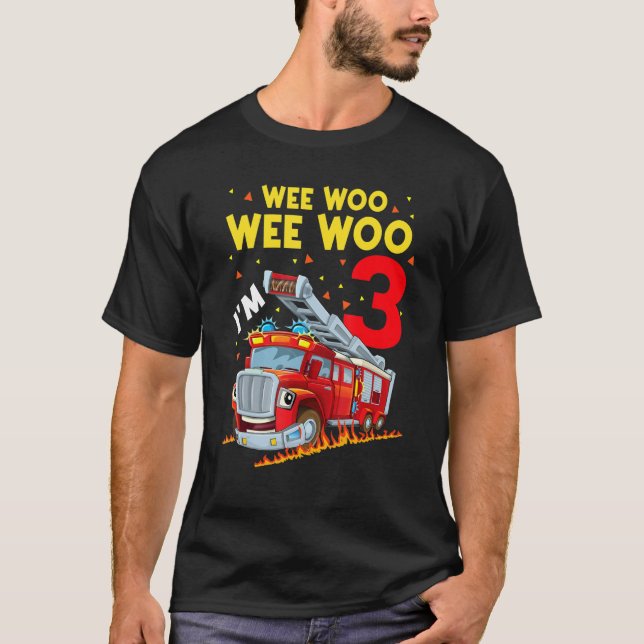 Ljud Larm jag är 3-dagars eldsvåda Lastbil T Shirt (Framsida)