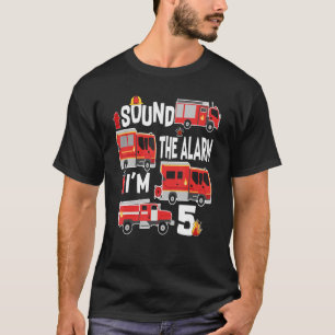 Ljud Larm jag är 5-dagars eldsvåda Lastbil T Shirt
