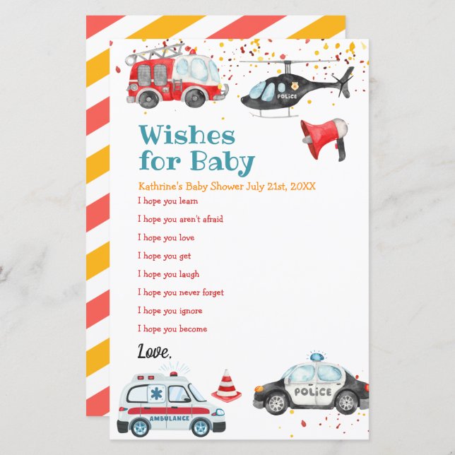 Ljud larmet Grab din växel Önskemål för Baby (Fram/baksida)