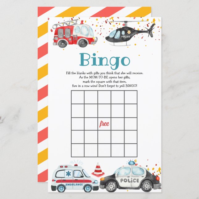 Ljud larmet och ta dina Bingo Games-växlar (Fram/baksida)