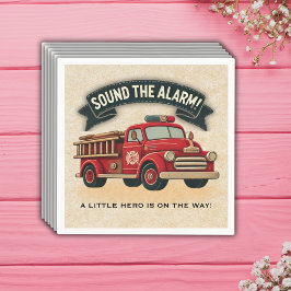 Ljud larmet! Vintage Firelångbilsbabyskor Pappersservett