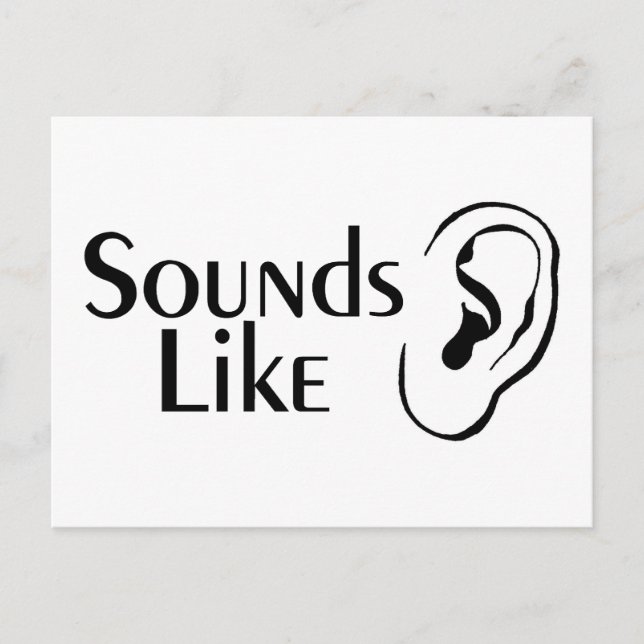 Ljud like Charades Vykort (Framsida)