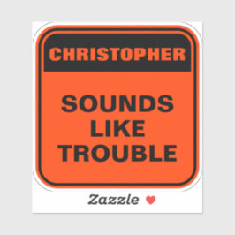 Ljud med personlig orange som problem klistermärken