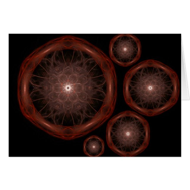 Ljud Mönster Fractal Art-kort Hälsningskort (Framsidan Horizontal)