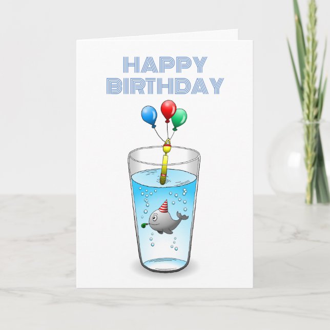 Ljud och Cute Whale Kort (Framsida)