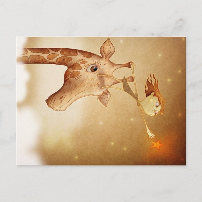 Ljud och fantasifull illustration vykort (Framsida)