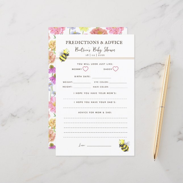 Ljud- och förutsägelsespel för Wildblomsterbabysko (Fram/Back In Situ)