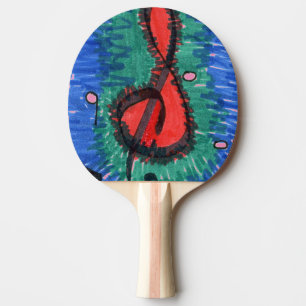 "Ljud of Red" Abstrakt Ping Pong Paddle Pingisracket