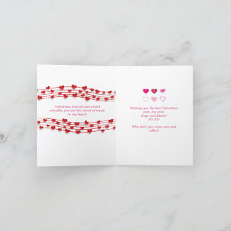 Ljud på Music till mitt hjärta Valentines day-kort Helgkort