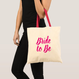 Ljud Rosa Bride to be Cursive Script Typography Tygkasse