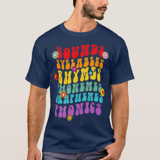Ljud Syllables Rhymes Phonemes Science of Readin T Shirt