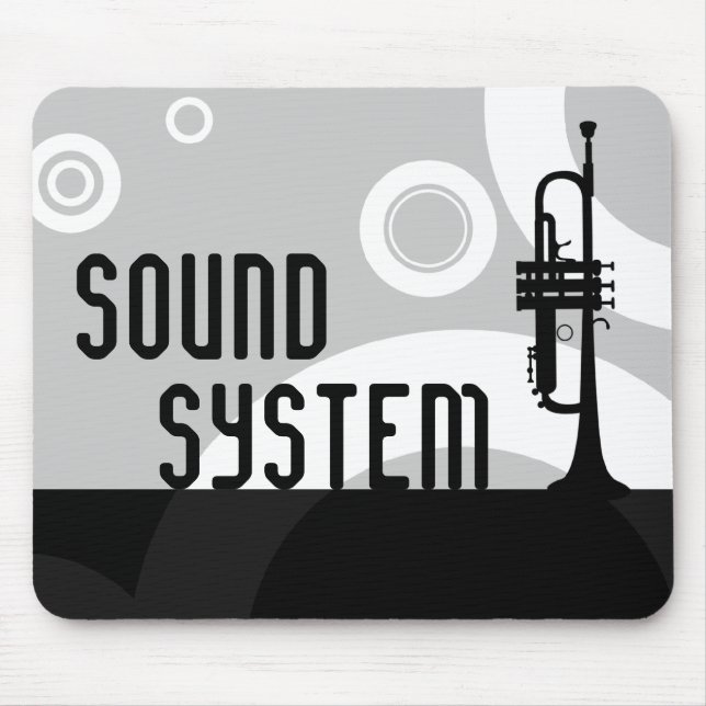 ljud-systemets trumpet ringar musmatta (Framsidan)