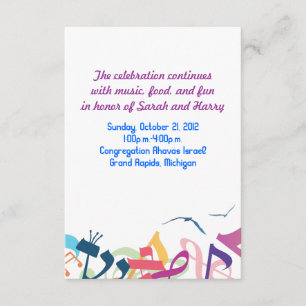 LJUD till TORAH Fladdermus Pub Mitzvah Party Card Inbjudningar