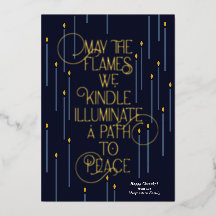 Ljud upp ett Hanukah-kort från Väg till Peace Foil