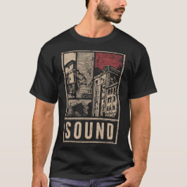 LJUD Urban Cityscape Graphic Poster | Retro T Shirt