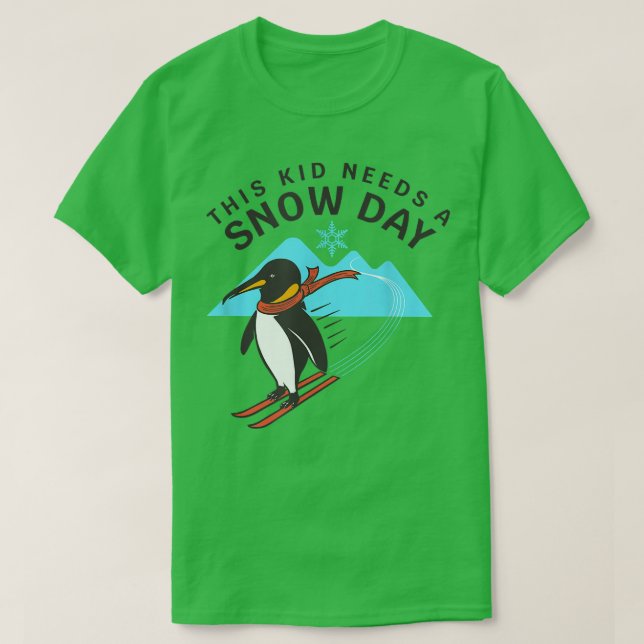 Ljud ut den här killen behöver en Snö-dag och hopp T Shirt (Design framsida)
